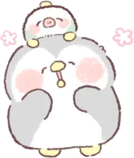 🐧 a99e9b8b 펭귄, 새, 귀여운, 카와이, 동물 telegram sticker
