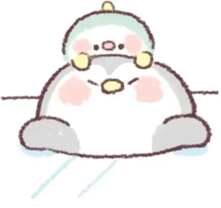 🐧 f35170a5 펭귄, 귀여운, 카와이, 동물, 겨울, 눈, 사랑스러운 telegram sticker