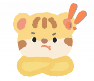 🐯 abcbc92b dier, tijger, schattig, cartoon, sticker telegram sticker