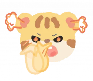 🐯 b35829f5 kat, boos, cartoon, dier, schattig telegram sticker