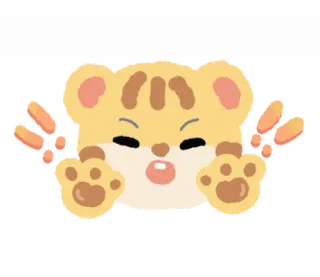 🐯 d425c76d dier, schattig, cartoon, kawaii, karakter telegram sticker