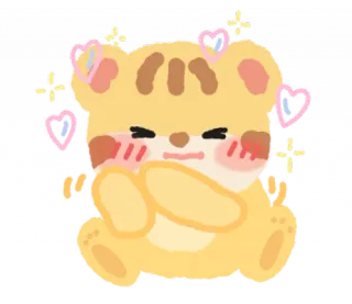 🐯 f46ca519 schattig, beer, kawaii, harten, lief, glitters telegram sticker