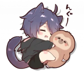 🎱 316e4420 んぐー อนิเมะ, แมว, สลอธ, น่ารัก, คาวาอิ, กอด, ง่วง telegram sticker