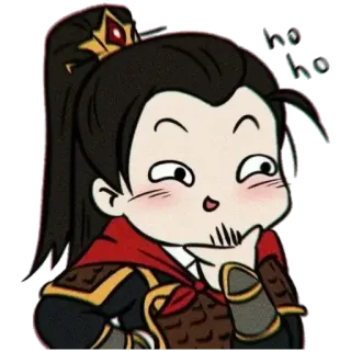 😂 fcaf2bdf ho ho personaggio, chibi, emoticon, carino telegram sticker