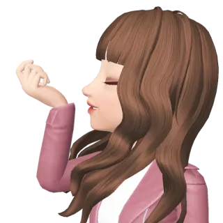 😊 1164f159 女性, 女の子, ポートレート, 漫画, 女性, 投げキッス telegram sticker