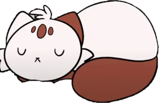 😴 166b6f6e chat, dormir, animal, mignon, dessin animé telegram sticker