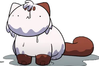 😅 4ba3cfae chat, mignon, dessin animé, autocollant, animal telegram sticker