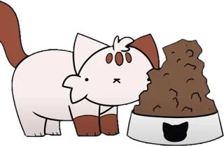 🙂 5355f9fb chat, animal, nourriture, animal de compagnie, dessin animé, mignon, chaton telegram sticker