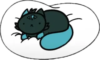 😶 569240e9 chat, dormir, mignon, animal, détente telegram sticker