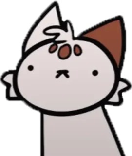 😐 616f2119 dessin animé, animal, chat, personnage, mignon telegram sticker
