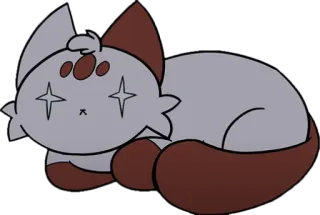 🤩 f3e1a2a8 chat, animal, dessin animé, sommeil, mignon, chaton telegram sticker