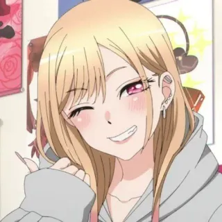 🍰 4a96087c Marin Kitagawa My Dress-Up Darling Anime, Cô gái, Tóc vàng, Dễ thương, Kawaii, Marin Kitagawa, My Dress-Up Darling telegram sticker