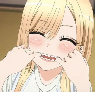 🍰 53dbe078 Marin Kitagawa My Dress-Up Darling Anime, cô gái, dễ thương, cười, Marin Kitagawa, My Dress-Up Darling telegram sticker