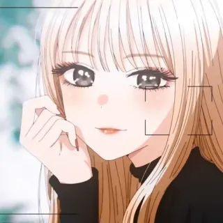 😐 7196c931 Marin Kitagawa My Dress-Up Darling Anime, Ragazza, Bionda, Carina, Kawaii, Marin Kitagawa, My Dress-Up Darling telegram sticker