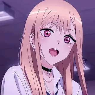 🎃 3a27ea98 Marin Kitagawa My Dress-Up Darling anime, girl, blonde, cute, Marin Kitagawa, My Dress-Up Darling whatsapp sticker