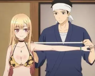 🎃 9be71184 Marin Kitagawa My Dress-Up Darling anime, Marin Kitagawa, bikini, My Dress-Up Darling whatsapp sticker