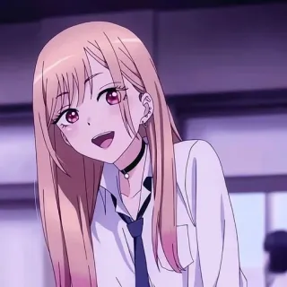 🎃 a19f720c Marin Kitagawa My Dress-Up Darling anime, Marin Kitagawa, My Dress-Up Darling, cosplay, cute, school uniform whatsapp sticker