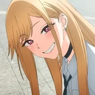 🎃 fd10112d Marin Kitagawa My Dress-Up Darling anime, girl, smile, cute, Marin Kitagawa, My Dress-Up Darling whatsapp sticker