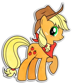 😁 a7122201 Applejack My Little Pony Hoạt hình, Ngựa Pony, Ngựa, Động vật, Applejack, My Little Pony telegram sticker