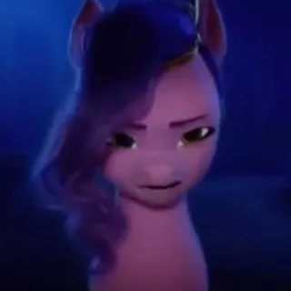 😠 5297bfdb Izzy Moonbow My Little Pony Poni, Kartun, Ungu, Izzy Moonbow, My Little Pony telegram sticker