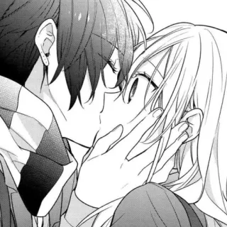 ❤️ 1f513e6a Kuss, Paar, Anime, Romantik, Manga, Liebe, Zuneigung whatsapp sticker