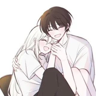 ❤️ 783ac834 paar, liebe, anime, illustration, romantik, cartoon whatsapp sticker