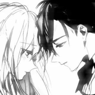 ❤️ 898c101c Anime, Paar, Romantik, Porträt, Kunst whatsapp sticker