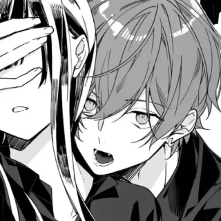 ❤️ a6d8d3fc Anime, Paar, Manga, Süß, Monochrom whatsapp sticker