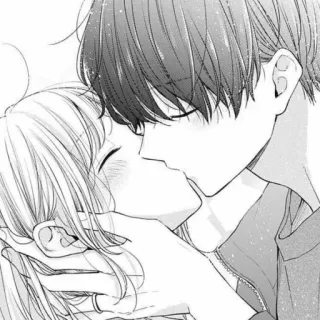 ❤️ db72f49a Anime, Paar, Romantik, Kuss, Manga whatsapp sticker