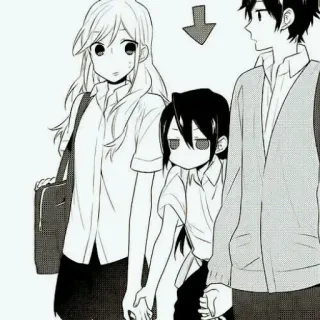 🕸 b8f511c7 Anime, Mangá, Casal, Escola, Amigos, De mãos dadas whatsapp sticker