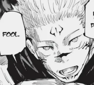 🕷 e3da3be8 Ryomen Sukuna Jujutsu Kaisen Fool. Anime, Manga, Dämon, Fluch, Sukuna whatsapp sticker