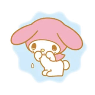 ✳️ 61a52902 My Melody My Melody, Sanrio, cartoon, cute, sad, crying telegram sticker