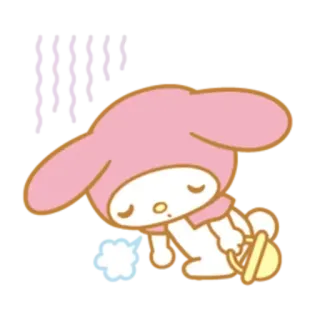 ✳️ da13e283 My Melody My Melody, Sanrio, cartoon, cute, sleeping, bunny telegram sticker