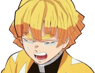 😭 5fe5fbd8 Zenitsu Agatsuma Demon Slayer Anime, Huilend, Verdrietig, Demon Slayer, Zenitsu telegram sticker