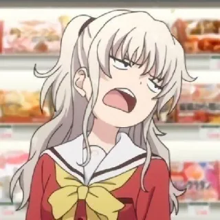 🙄 5e47bfd0 动漫, 女孩, 角色, 卡通, 表情, 沮丧 telegram sticker