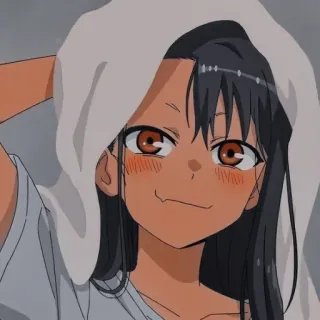 🙂 a1c31258 Nagatoro Don't Toy with Me, Miss Nagatoro 动漫, 长瀞同学, 不要欺负我,长瀞同学, 角色, 微笑 telegram sticker