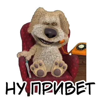 👋 1d124fa8 НУ ПРИВЕТ chó, lời chào, động vật, điện thoại telegram sticker