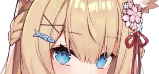 🧐 88d61cd7 Anime, Manga, Mignon, Fille, Personnage, Cheveux Blonds, Yeux Bleus whatsapp sticker