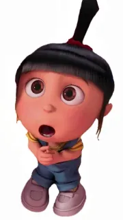 😮 0a0223d1 Agnes Despicable Me แอ็กเนส, มิสเตอร์แสบ ร้ายเกินพิกัด, การ์ตูน, น่ารัก, อนิเมชั่น whatsapp sticker