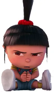 😒 8a0e528e Agnes Despicable Me แอ็กเนส, มิสเตอร์แสบ ร้ายเกินพิกัด, การ์ตูน, ตัวละคร, โกรธ, บึ้งตึง whatsapp sticker