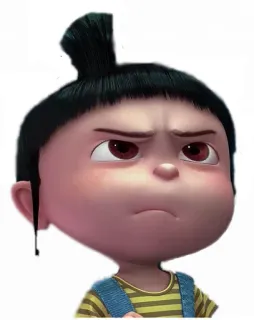 😡 ced65459 Agnes Despicable Me การ์ตูน, แอนิเมชั่น, ตัวละคร, ผู้หญิง, โกรธ, ภาพยนตร์ whatsapp sticker