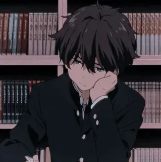 🩸 b73ccfb3 Anime, Anak laki-laki, Pelajar, Rak buku, Seragam sekolah whatsapp sticker