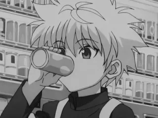 🩸 c458e058 Killua Zoldyck Hunter x Hunter Anime, Killua, Hunter x Hunter, Minuman, Animasi, Karakter, Fanart whatsapp sticker