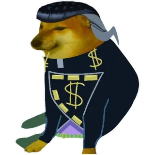 ๐ 037ce577 doge, cheems, jojo, josuke, dog telegram sticker