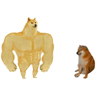๐ช 8df71d34 doge, meme, strong, weak, funny, dog telegram sticker