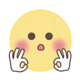 🥰 4fde0125 emoji, ok, okay, faccia, giallo, mano, gesto telegram sticker