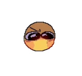 🤨 49604b59 emoji, angry, face, pixelated, annoyed, reaction telegram sticker