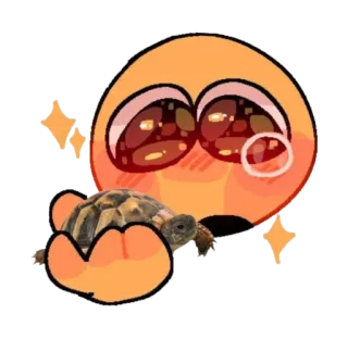 🐢 60661ddf emoji, turtle, animal, cute, kawaii, sparkles, pet telegram sticker