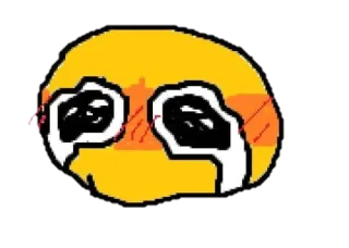 😢 639b1b10 emoji, sad, crying, expression, yellow telegram sticker