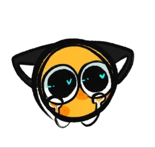 😢 811091ee cartoon, emoji, sad, crying, eyes, cute telegram sticker
